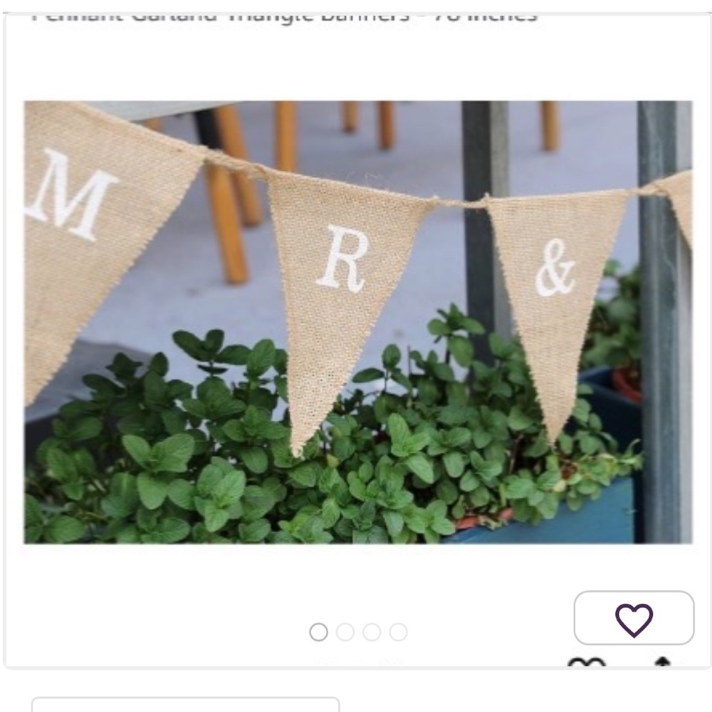 Mr & Mrs burlap banner